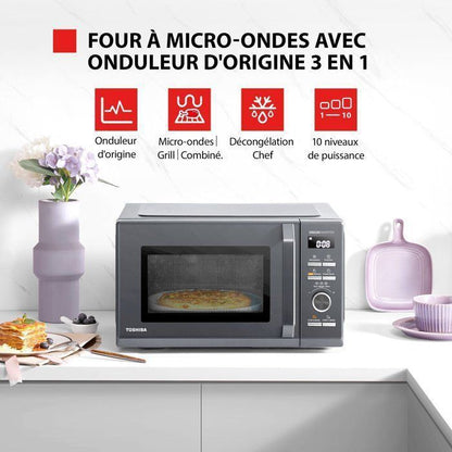 Micro-ondes combin pose libre MW3-SAC26SF(BK) 26L, 900W  Gril 1000W  Convection 2100W - Connection WiFi & Friteuse sans huile