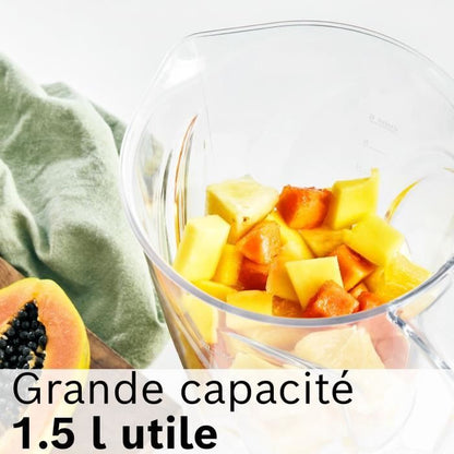 Blender sous vide 2-en-1 - BOSCH - VitaPower Série 8 MMBV625M - 1000 W - Inox / Noir