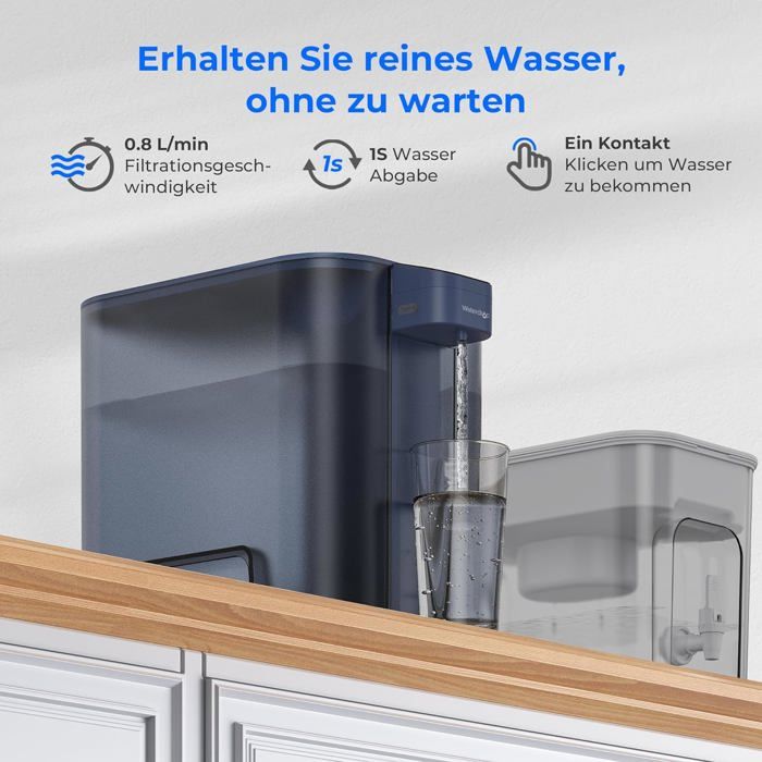 Waterdrop Carafe Filtrante Èlectrique Instantanée 3,5 L, Filtre à Eau de 3 Mois, Système d'Eau Potable Extérieur(3)
