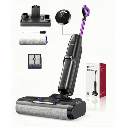 Aspirateur Laveur 3-en-1 20000Pa-2026 Redroad H15-Autonomie 50 Mins,Autonettoyage & Auto-Propulsé,Grand réservoir 910ML,Écran LED