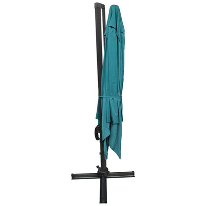 Parasol déporté MOLOKAI carré 3x3m bleu + housse