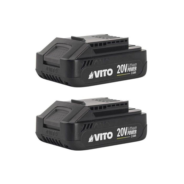 Coupe Bordure sans fil 20V + 2 Batteries 2AH + Chargeur + Jeu de 20 lames coupantes VITO