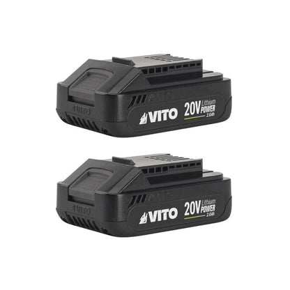 Coupe Bordure sans fil 20V + 2 Batteries 2AH + Chargeur + Jeu de 20 lames coupantes VITO