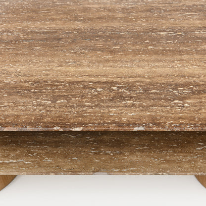 Table basse Pietra Ovale détail pieds chêne