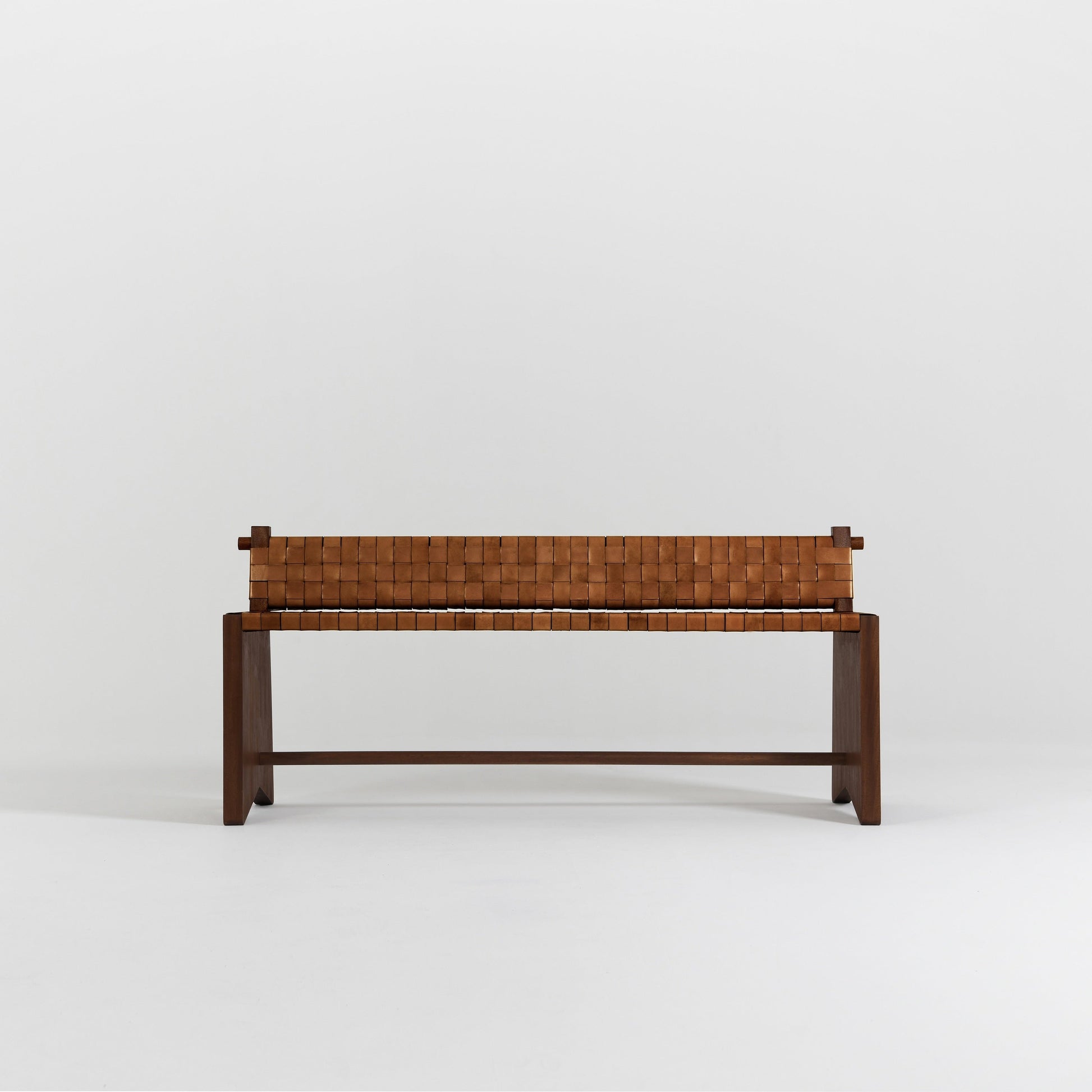 Banc Subsellium détail tressage cuir